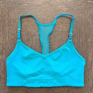 VS Sport Teal Racerback Mesh Yoga Sports Bra Small Adjustible Straps